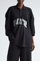 Jean Paul Gaultier x Shayne Oliver Oversize Jersey Graphic Polo Black at Nordstrom,