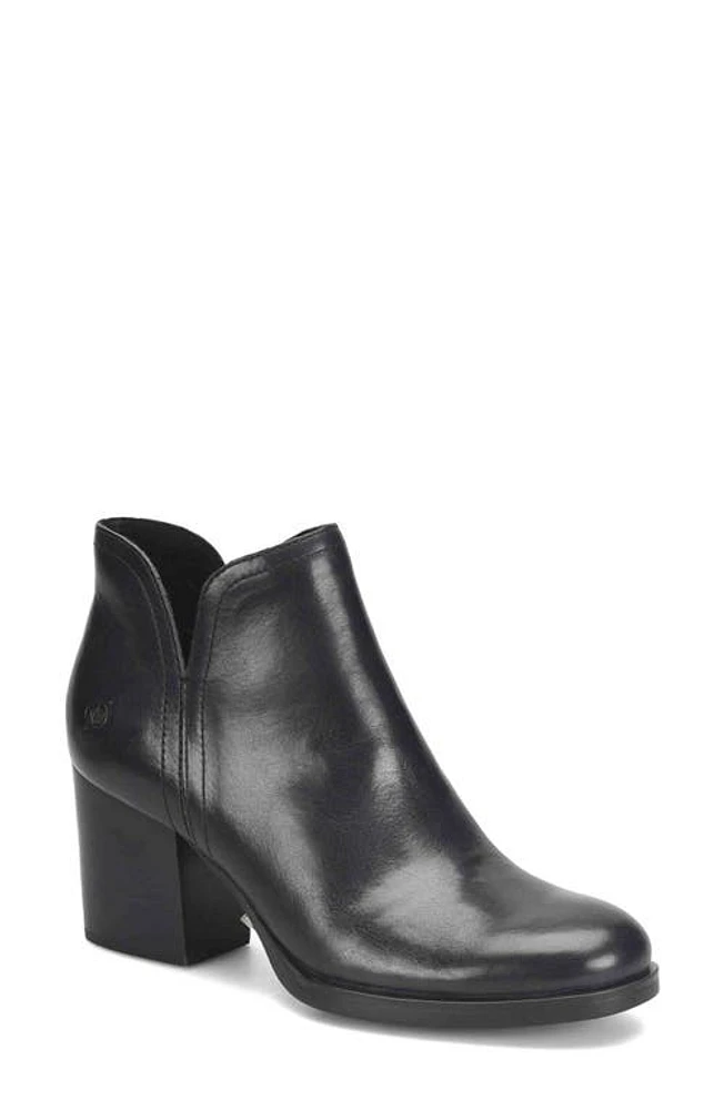 Børn Olivia Block Heel Zip Bootie in Black F/G at Nordstrom, Size 8