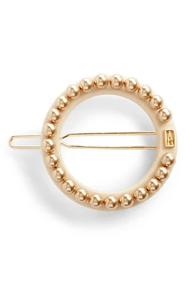 Alexandre de Paris Circle Side Barrette in Beige at Nordstrom