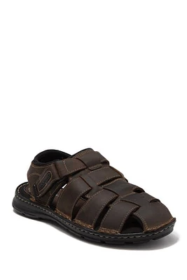 Rockport Darwyn Fisherman Leather Sandal in Brown at Nordstrom, Size 14