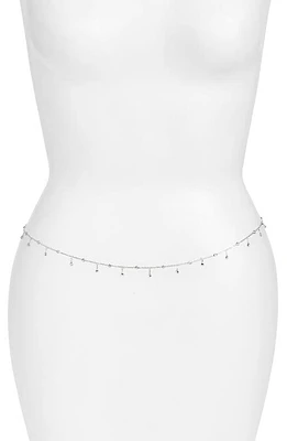 SHYMI Cubic Zirconia Belly Chain in Silver at Nordstrom