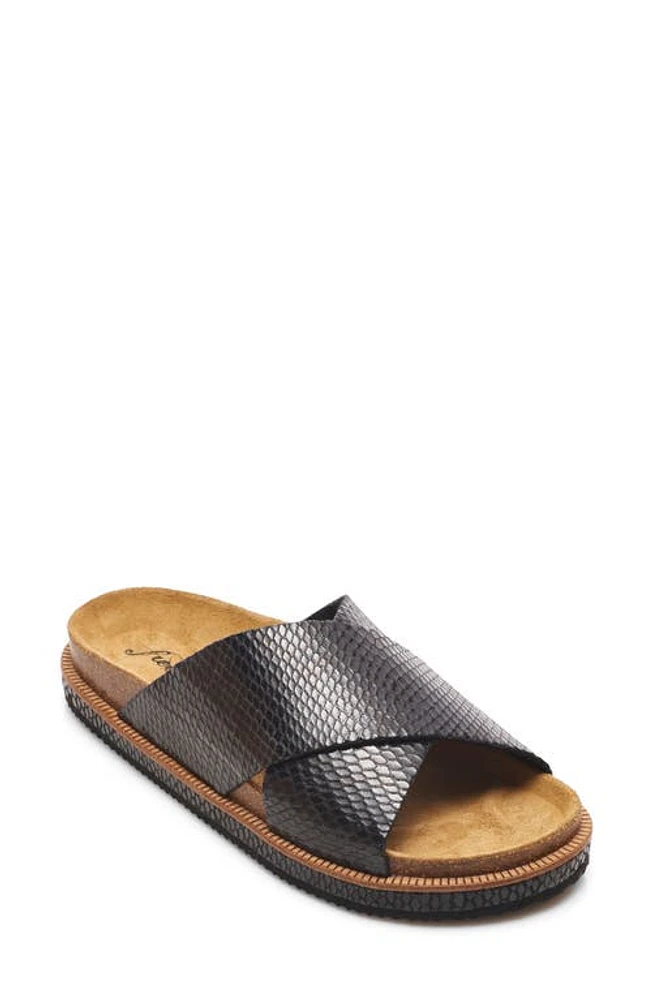 Free People Sidelines Slide Sandal Black at Nordstrom,