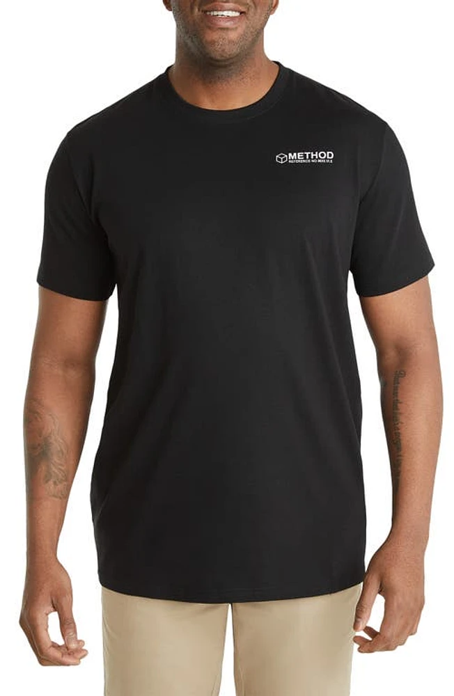 Johnny Bigg Abstract Method Longline Curve Hem Cotton Graphic T-Shirt Black at Nordstrom,