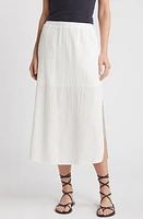 Rails Soraya Cotton Gauze Midi Skirt White at Nordstrom,