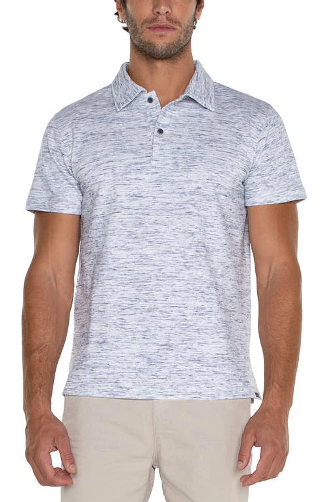 Liverpool Los Angeles Space Dye Polo Porcelain Navy at Nordstrom,