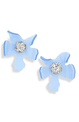 Lele Sadoughi Crystal Lily Drop Earrings in Lake Blue at Nordstrom