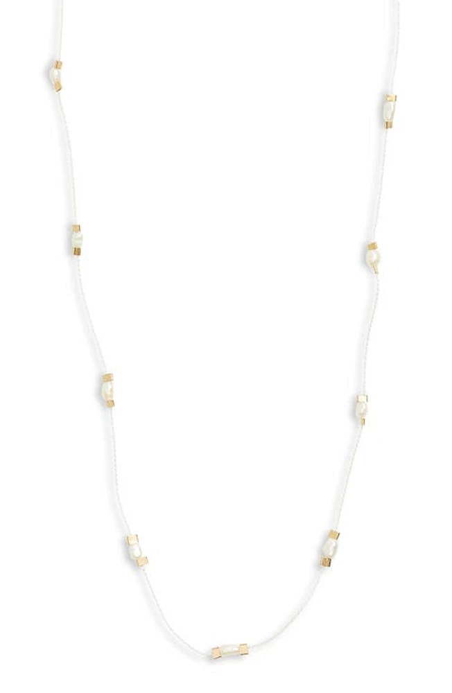 Isshi Desnuda Pearl Station Necklace in Glare at Nordstrom, Size 2