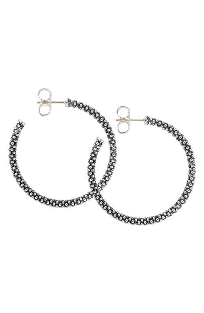 LAGOS Medium Caviar Hoop Earrings in Sterling Silver at Nordstrom