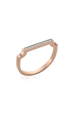 Monica Vinader Signature Thin Diamond Ring in Rose Gold/Diamond at Nordstrom, Size 8