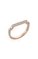 Monica Vinader Signature Thin Diamond Ring in Rose Gold/Diamond at Nordstrom, Size 8