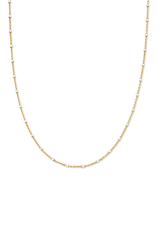 Kendra Scott Two-Tone Satellite Chain Necklace in 18K Gold Rhodium Bead at Nordstrom