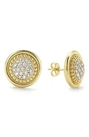 LAGOS Meridan Pavé Diamond Stud Earrings in Gold at Nordstrom