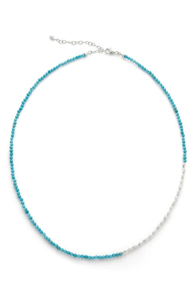 Monica Vinader Mini Nugget Stone Beaded Necklace in Sterling Silver at Nordstrom