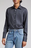 TOM FORD Polka Dot Slim Fit Button-Up Shirt Jeans/White at Nordstrom, Eu