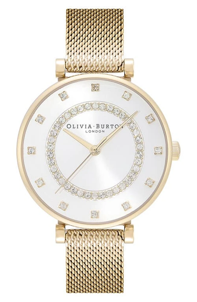 Olivia Burton Belgrave Crystal Mesh Strap Watch