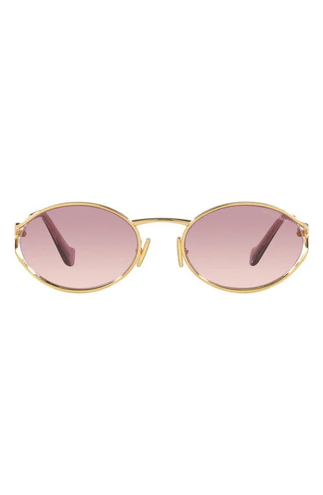 Miu Miu 54mm Gradient Oval Sunglasses in Gold at Nordstrom