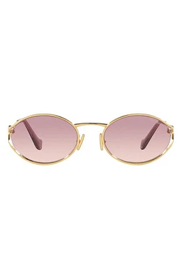 Miu Miu 54mm Gradient Oval Sunglasses in Gold at Nordstrom