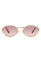 Miu Miu 54mm Gradient Oval Sunglasses in Gold at Nordstrom