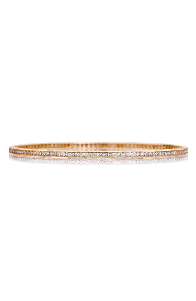 Sethi Couture Diamond Channel Bangle in Rose Gold at Nordstrom, Size 7 In