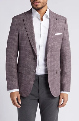 BOSS Hutson Mélange Wool Sport Coat Open Brown at Nordstrom,