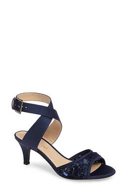 J. Reneé Soncino Strappy Sandal Navy Satin at Nordstrom,