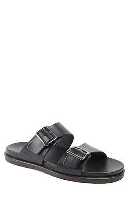 Bruno Magli Erasmo Slide Sandal Black Leather at Nordstrom,