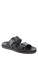 Bruno Magli Erasmo Slide Sandal Black Leather at Nordstrom,