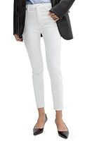 MANGO Crop Skinny Jeans White at Nordstrom,