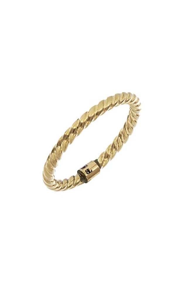 Bony Levy 14K Gold Textured Stacking Ring in Yellow Gold at Nordstrom, Size 6.5