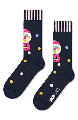 Happy Socks Bubblegum Crew Socks in Navy at Nordstrom