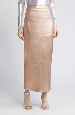 NIKKI LUND Iggy Metallic Maxi Skirt at Nordstrom,