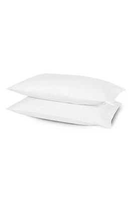 H BY FRETTE Set of 2 Cotton Sateen Pillowcases in White at Nordstrom, Size King