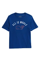 vineyard vines Kids' All Is Whale Cotton Graphic T-Shirt Blue Bay at