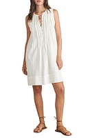 Faherty Isha Pintuck Organic Cotton Shift Dress White at Nordstrom,