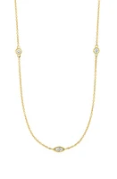 Bony Levy 18K Gold Diamond Station Necklace in 18K Yellow Gold at Nordstrom