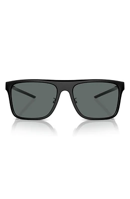 Scuderia Ferrari 58mm Polarized Square Sunglasses in Matte Black at Nordstrom