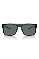 Scuderia Ferrari 58mm Polarized Square Sunglasses in Matte Black at Nordstrom