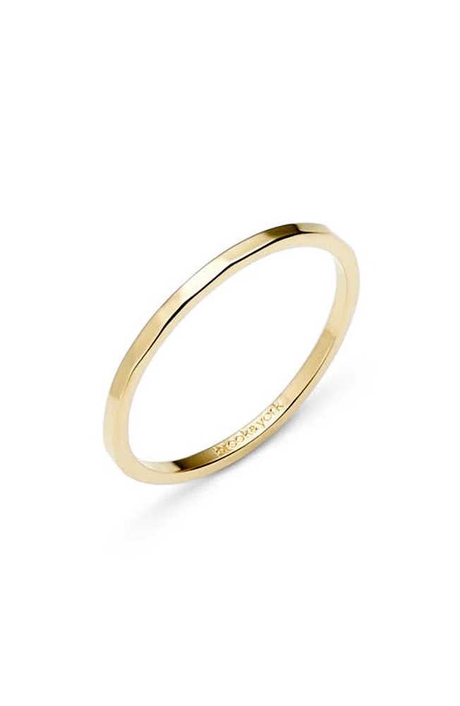 Brook and York Maren Extra Thin Hammered Stacking Ring in Gold at Nordstrom, Size 7