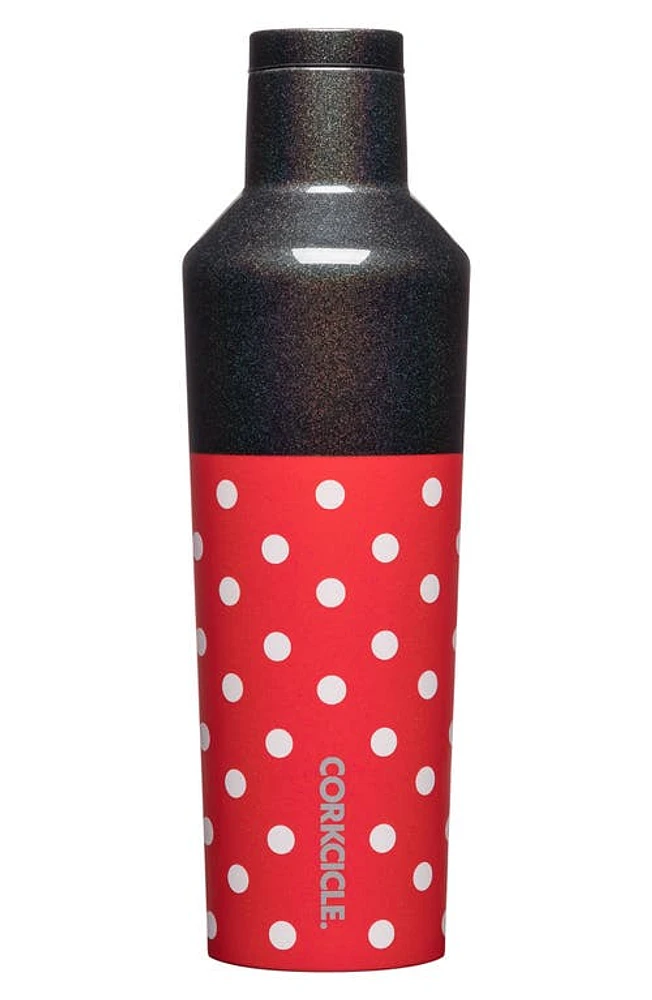 Corkcicle 16-Ounce Insulated Canteen in Minnie- Polka Dot Red at Nordstrom