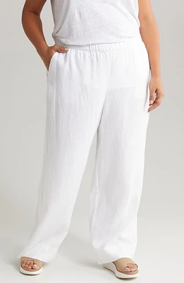 Eileen Fisher Organic Linen Wide Leg Pants at Nordstrom,