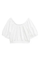 Mini Boden Kids' Cotton Bubble Top White at Nordstrom,