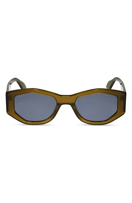 DIFF Zoe 52mm Polarized Oval Sunglasses in Rich Olive at Nordstrom