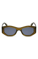 DIFF Zoe 52mm Polarized Oval Sunglasses in Rich Olive at Nordstrom