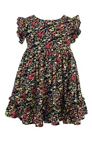 Popatu Kids' Floral Dress Black/red Multi at Nordstrom,