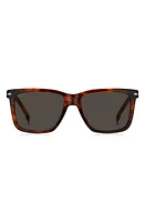 BOSS 55mm Square Sunglasses in Brown Horn at Nordstrom