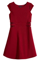 Ava & Yelly Kids' Mesh Insert Skater Dress at Nordstrom,