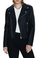 Pistola Nicolette Faux Leather Moto Jacket in Noir at Nordstrom, Size Medium