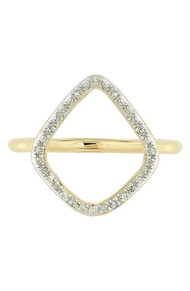 Monica Vinader Riva Diamond Hoop Ring Yellow Gold at Nordstrom,