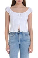 WAYF Catalina Eyelet Embroidery Top Ivory at Nordstrom,