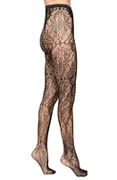 Stems Floral Vine Fishnet Tights in Black at Nordstrom